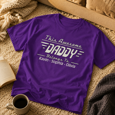 This Awesome Belongs To Dad- Personalized T-shirt - Father's Day Gifts For Dad, Grandpa, Family