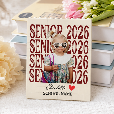 Senior 2026 - Personalized Photo Rectangle Building Brick Gifts For Son, Daughter Back-to-School/Graduation Gift