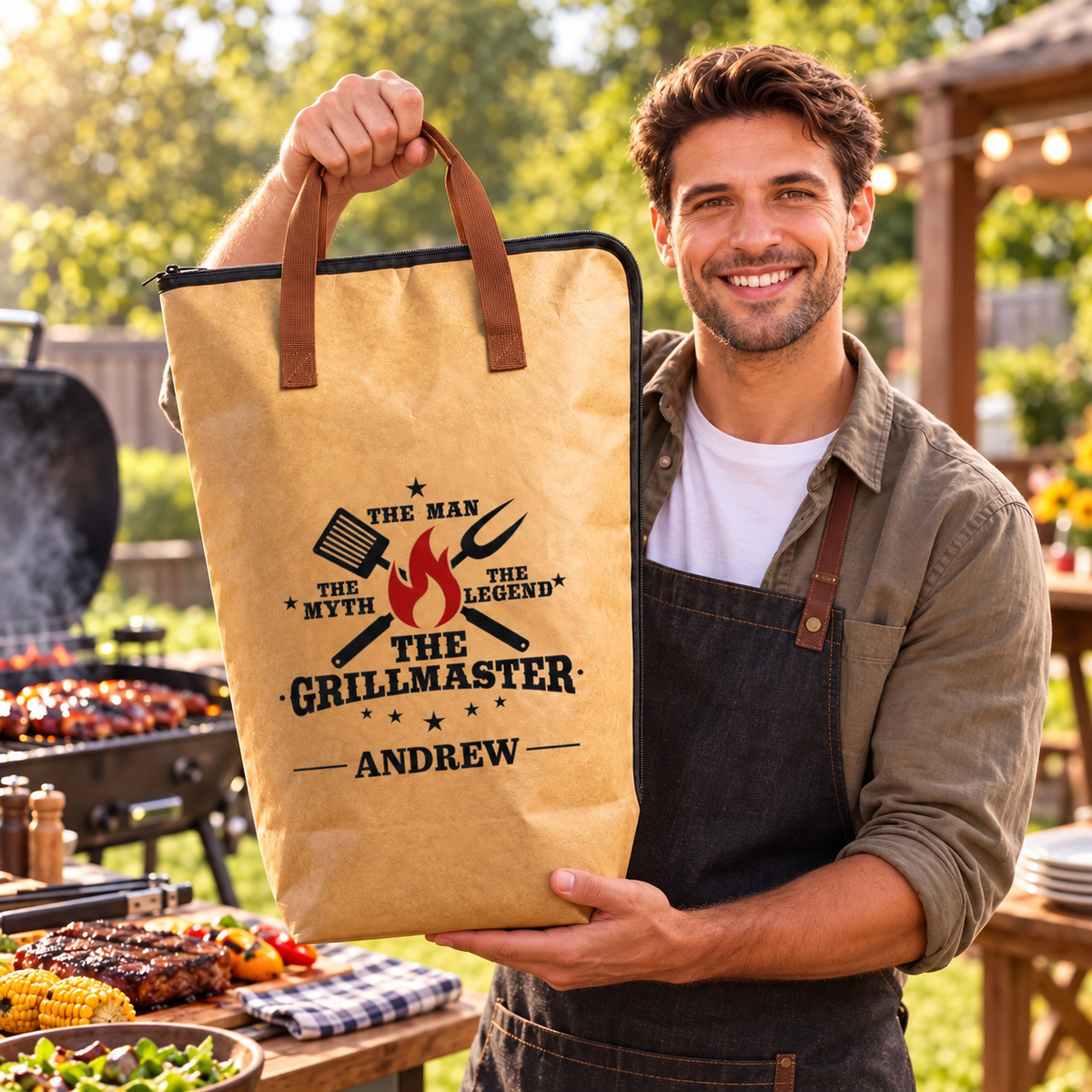 Custom Name BBQ Grill Legend Design, Outdoor Barbecue Gift For Grill Enthusiasts & Dad - Personalized BBQ Blanket