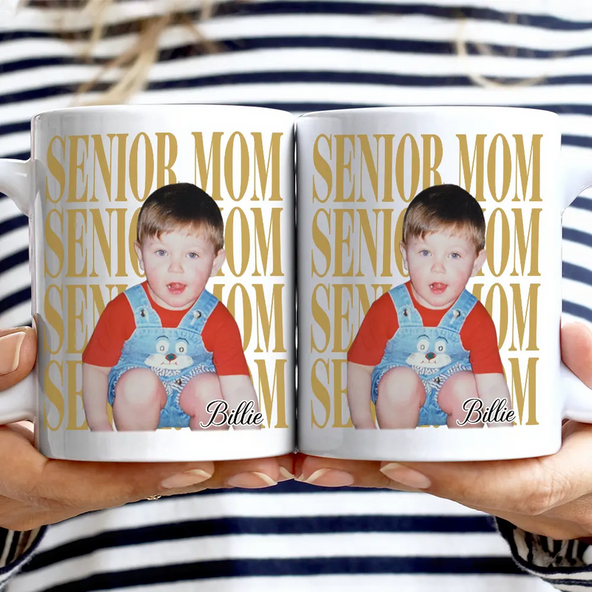 Custom Photo Vintage Senior Family - Personalized Mug