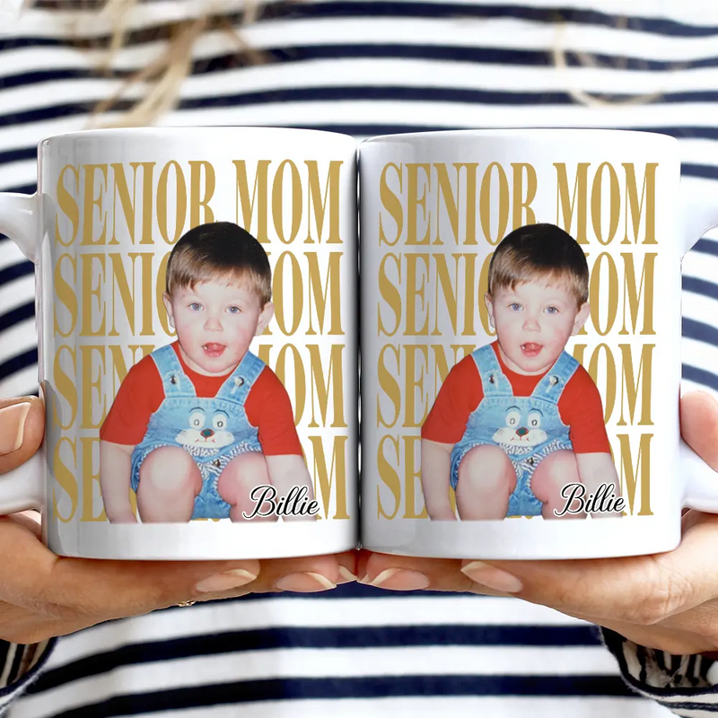 Custom Photo Vintage Senior Family - Personalized Mug