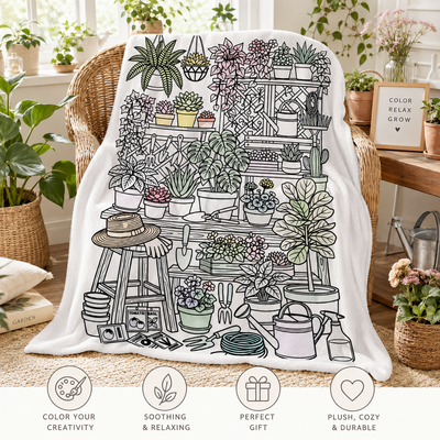 DIY Drawing Blanket with 24 Colors Markers, Doodle Your Own Blankets, Customizable Washable Paint & Play Blankets for Kids，Adults