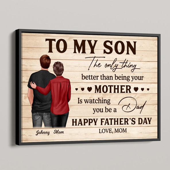 To My Son Happy Father's Day - Personalized Poster - Gift For Son