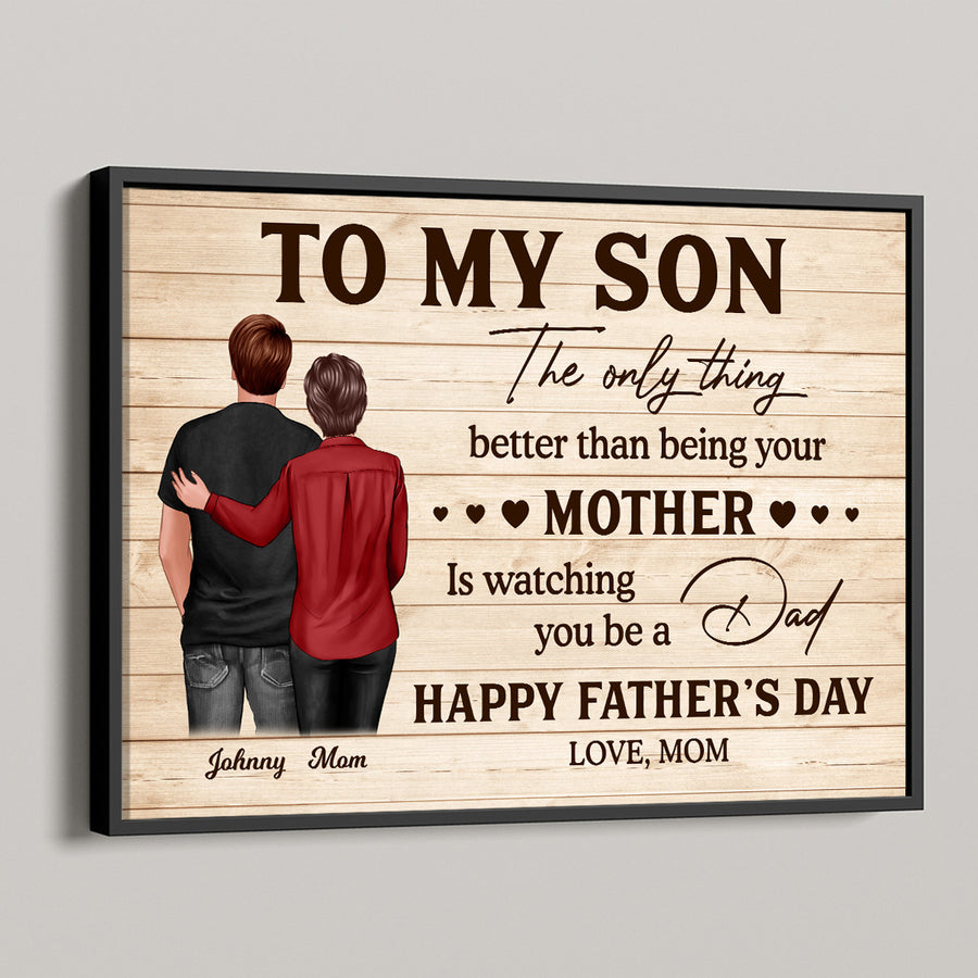 To My Son Happy Father's Day - Personalized Poster - Gift For Son