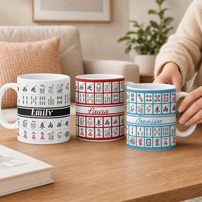 Custom Monogram, Name Gift For Mahjong Lovers - Personalized Mug
