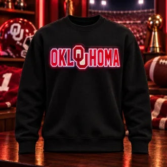 NCAA American Football LED Glow Sweatshirt – College Team Logo Design, Game Day Gift for Football Fans