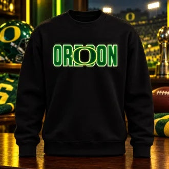 NCAA American Football LED Glow Sweatshirt – College Team Logo Design, Game Day Gift for Football Fans