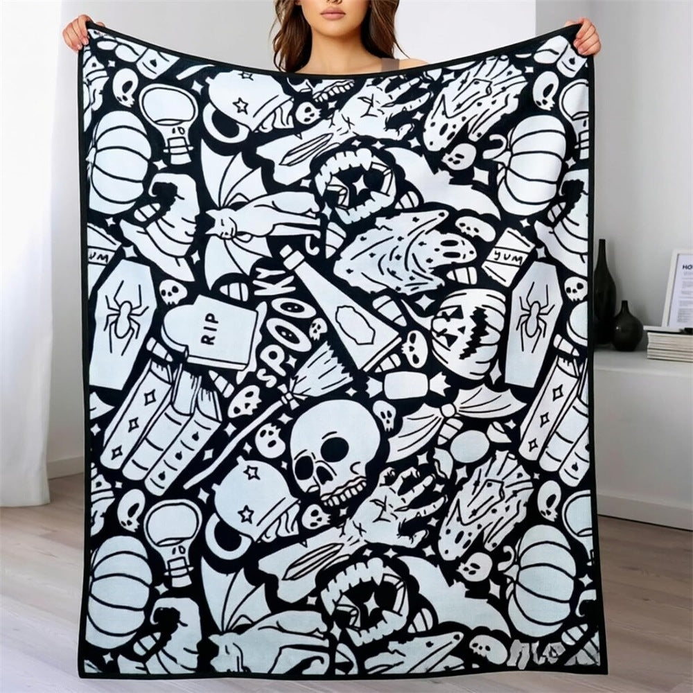 DIY Drawing Blanket with 24 Colors Markers, Doodle Your Own Blankets, Customizable Washable Paint & Play Blankets for Adults