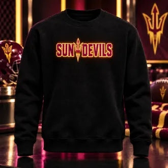 NCAA American Football LED Glow Sweatshirt – College Team Logo Design, Game Day Gift for Football Fans