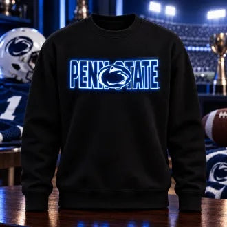 NCAA American Football LED Glow Sweatshirt – College Team Logo Design, Game Day Gift for Football Fans