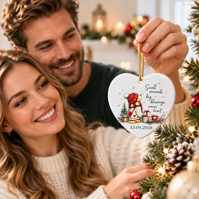 Personalized Christmas Ornament 2026, Custom Ceramic Holiday Keepsake, Xmas Gift for Family and Friends