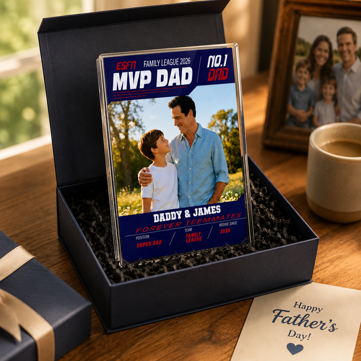 2026 MVP Dad Personalized Acrylic Block Plaque - Father's Day Gift For Dad, Husband
