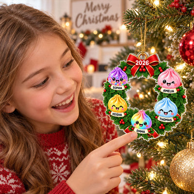 2026 Trending Dumpling Family - Personalized Acrylic Ornament - Christmas Gift, Keepsake For Kids, Teenagers, Family