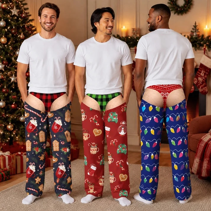 Custom Name Mens Lounge Sweatpants, Funny Personalized Underwear Pajama Pants, Unique Christmas Gift Idea For Husband, Boyfriend