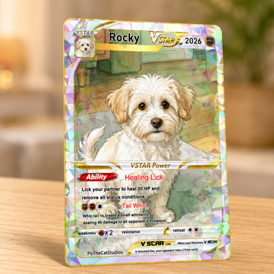 Custom Anime Pet Portrait Pokemon Card, Personalized TCG VMAX & VSTAR Collectible Trading Card
