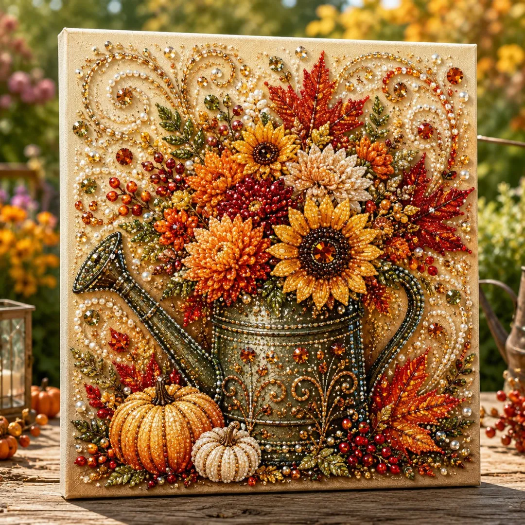 Halloween Ghost Pearl Art DIY Kit, Spooky Cute 3D Diamond Painting Crafts for Adults, DIY Fall Home Decor Wall Art, Beginner DIY Seasonal Party Gift