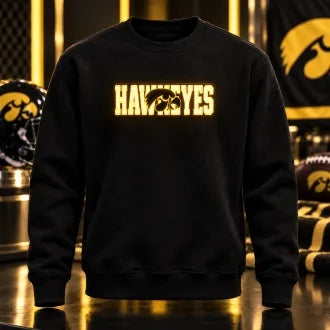 NCAA American Football LED Glow Sweatshirt – College Team Logo Design, Game Day Gift for Football Fans