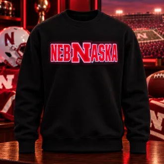 NCAA American Football LED Glow Sweatshirt – College Team Logo Design, Game Day Gift for Football Fans