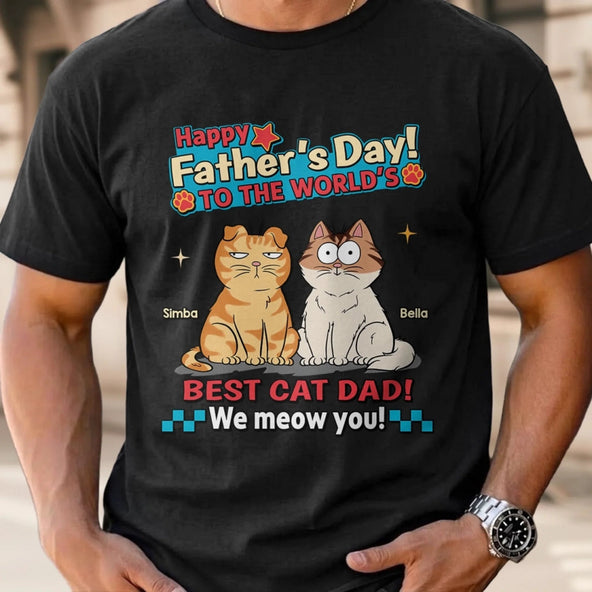 Custom Unisex T-shirt, Premium T-shirt, Hoodie - Personalized Father's Day Gifts For Cat Lovers, Cat Mom And Dad - Dad Of The Whisker Squad