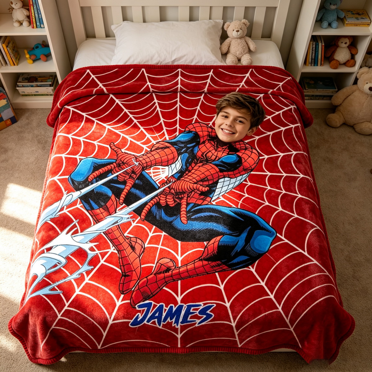 Custom Face Noble Gifted Defender Blankets Personalized Thread Glide Runner Noble Gifted Defender Fleece Blanket