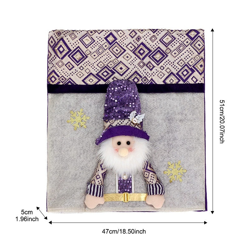 Christmas Chair Back Cover – Assorted Festive Character Designs, Holiday Dining Decor Gift for Family
