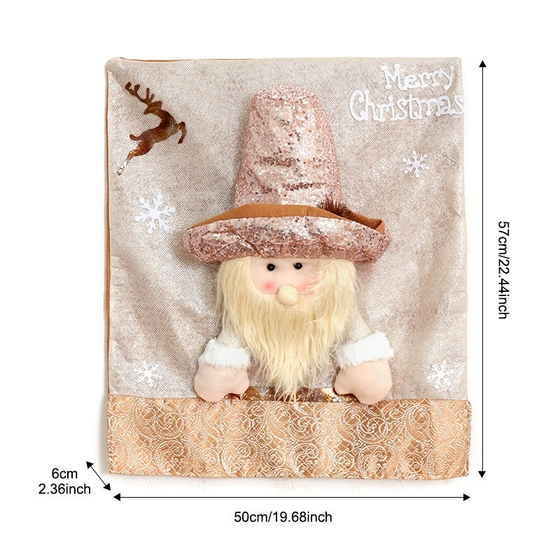 Christmas Chair Back Cover – Assorted Festive Character Designs, Holiday Dining Decor Gift for Family
