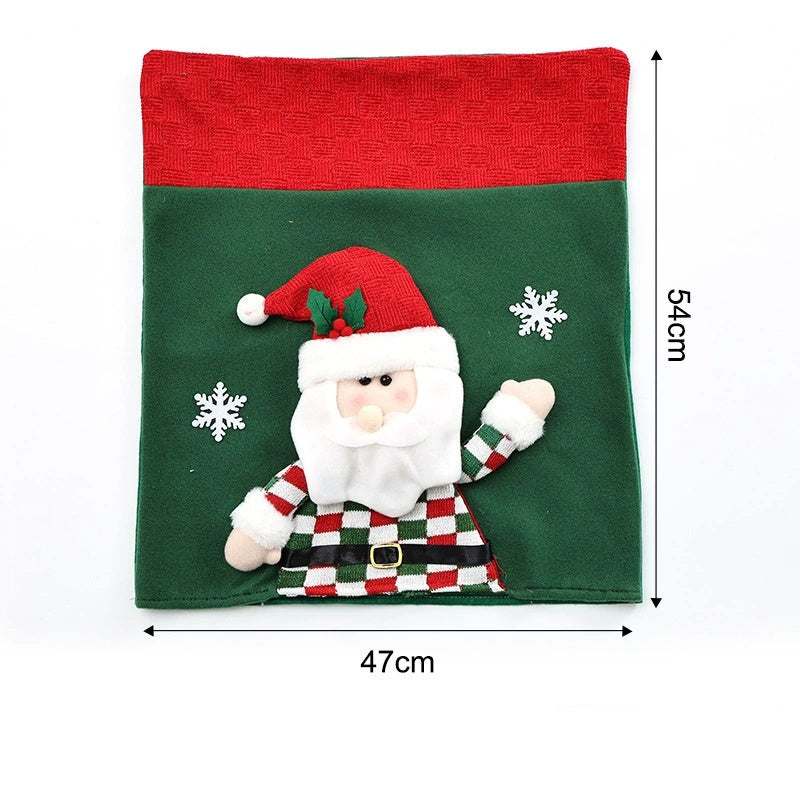 Christmas Chair Back Cover – Assorted Festive Character Designs, Holiday Dining Decor Gift for Family