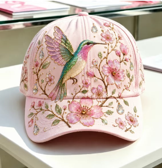 Floral 3D Embroidery Baseball Cap, Garden Morning Cap Gift For Women & Garden Lovers
