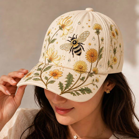 Floral 3D Baseball Cap, Garden Morning Cap Gift For Women & Garden Lovers