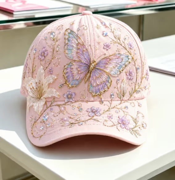 Floral 3D Embroidery Baseball Cap, Garden Morning Cap Gift For Women & Garden Lovers