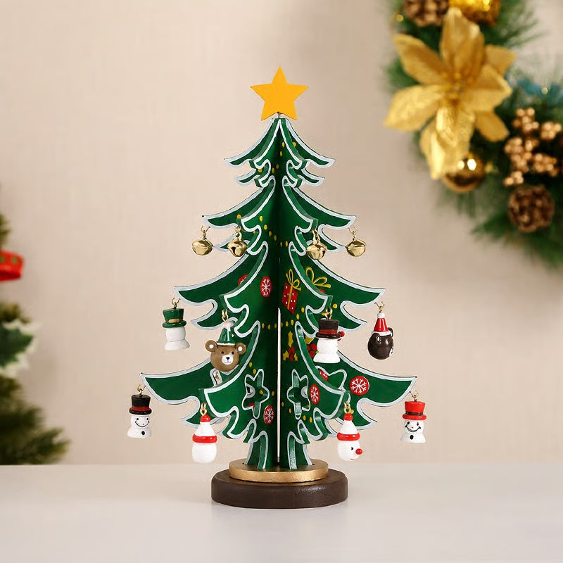 DIY Wooden Christmas Tree Ornament Set – Family Craft Decor Kit for Christmas Holiday Gift for Kids & Craft Lovers