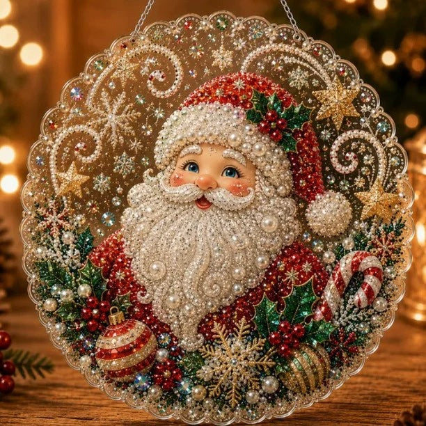 Pearl Art DIY Hanging Ornament Kit – Sparkling Handmade Christmas Tree Decoration, Holiday Craft Gift for Kids, Family & DIY Lovers