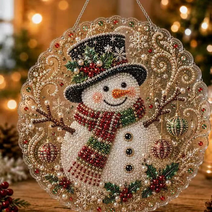 Pearl Art DIY Hanging Ornament Kit – Sparkling Handmade Christmas Tree Decoration, Holiday Craft Gift for Kids, Family & DIY Lovers