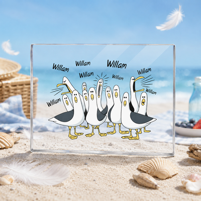 Funny Seagulls Calling Teacher - Acrylic Block Plaque - Funny Gift For Teachers, Appreciation Gift