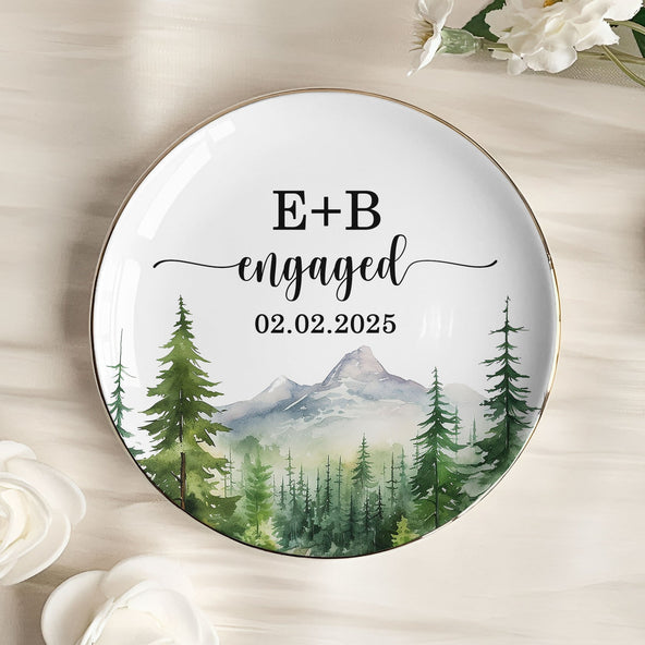 Couple Name Wedding Gift Anniversary Gift- Personalized Jewelry Dish