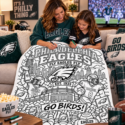 Football Doodle Blanket, Vintage Football Team Style Blanket, Sporty Gridiron Doodle Warm, Gift for Football Fans