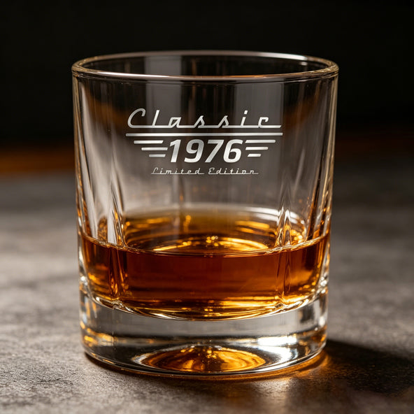 Just A Little Iconic - Personalized Whiskey Glass - Father's Day Birthday Gifts For Dad, Grandpa, Family, Yourself