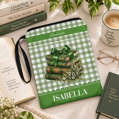 Personalized Book Sleeve for Book Lovers, Custom Literary Bookworm Protective Pouch, Unique Bookaholic Reader Gift