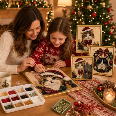 Personalized Custom Name DIY Xmas Pet Pearl Diamond Art Painting Kit With Frame For Holiday Decor