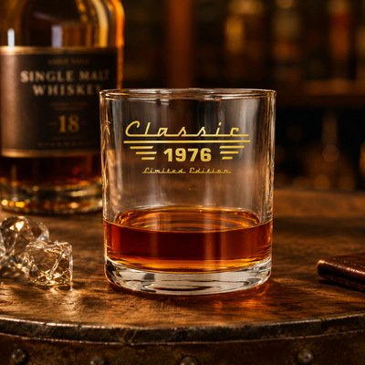 Just A Little Iconic - Personalized Whiskey Glass - Father's Day Birthday Gifts For Dad, Grandpa, Family, Yourself