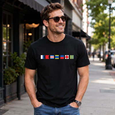 Name In Nautical Flags - Personalized Shirt