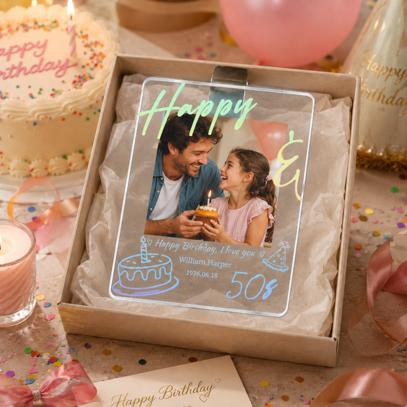Happy Birthday We Love You Dad - Personalized Car Visor Clip Father's Day Birrthday Gifts