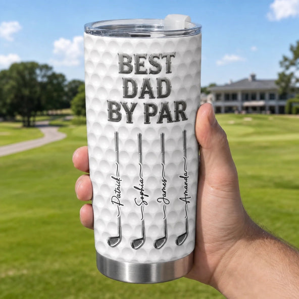 Personalized Golf Tumbler for Dad Grandpa Golf Lovers – Fueled by Coffee and Birdies Father’s Day Birthday Gift