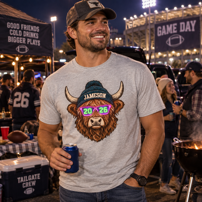 Personalized LED Glow Sweatshirt & T-Shirt – Custom Name Animal Design with Light Up Glasses, Birthday Gift for Trend Lovers