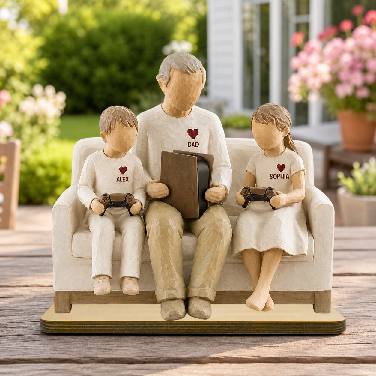 Personalized Gamer Dad Wooden Plaque – Father’s Day Best Gift From Kids for Dad