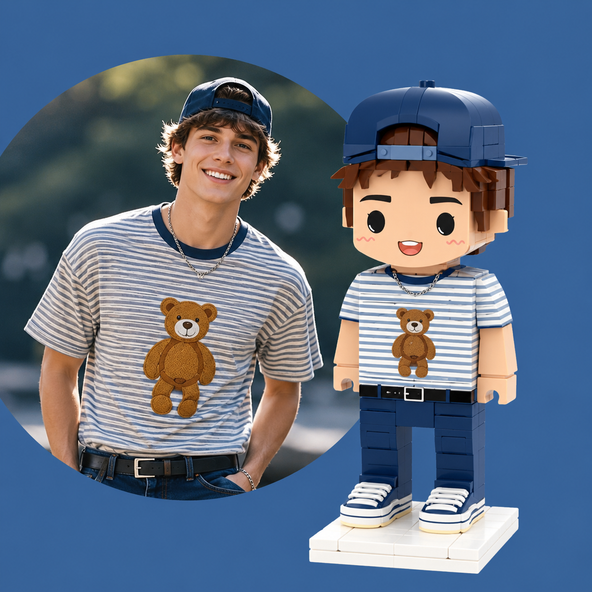 Customizable Full Body Brick Figures, Personalized Small Particle Building Block Toys & Gifts