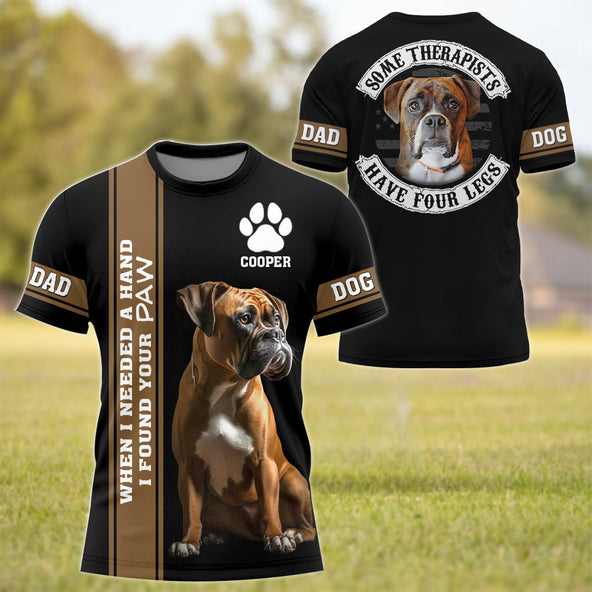 Some Therapists Have Four Legs, Personalized Shirt Custom Photo Gift For Dog Lovers