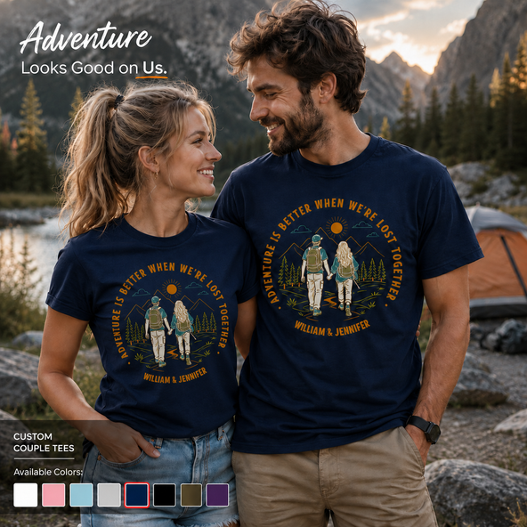 Retro Adventure Partners For Life - Personalized T Shirt