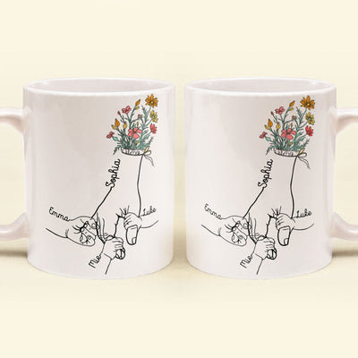 Holding Mom's Hand - Personalized Mug