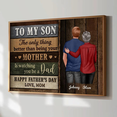 Colored Wood Pallets To My Son Happy Father's Day - Personalized Poster - Gift For Son